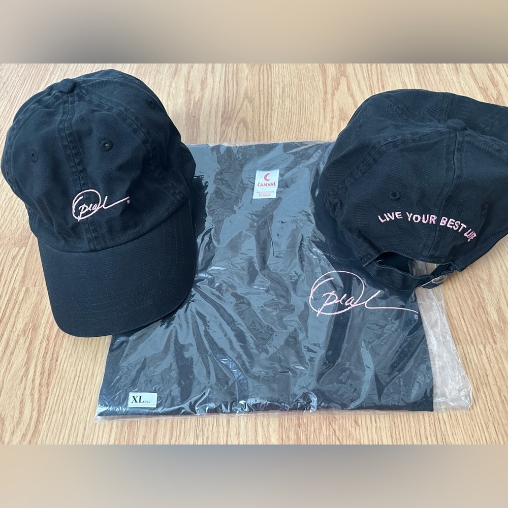 NWT Vintage Oprah T-Shirt & Baseball Hats Bundle